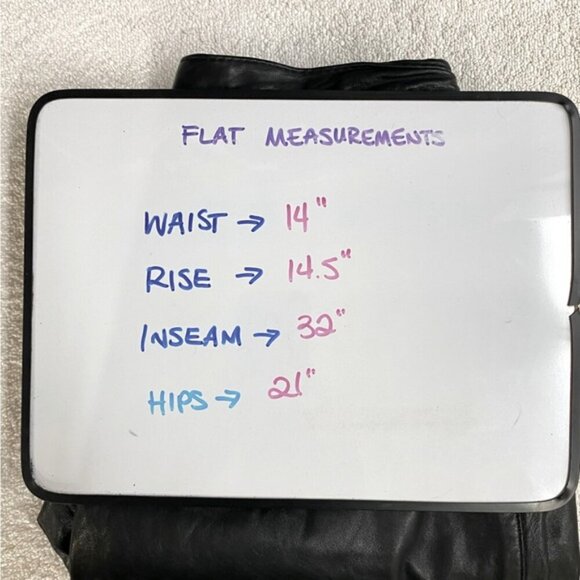 Vintage Jez Creations Montreal Black Leather High Rise Relaxed Leather Pants 8 - Picture 5 of 15